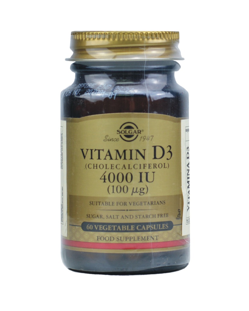 VITAMINA D3 4000 UI(100mcg) SOLGAR