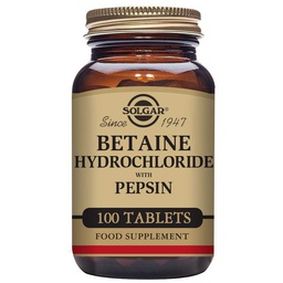 BETAINE HCL WITH PEPSIN SOLGAR