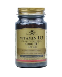 VITAMINA D3 4000 UI(100mcg) SOLGAR